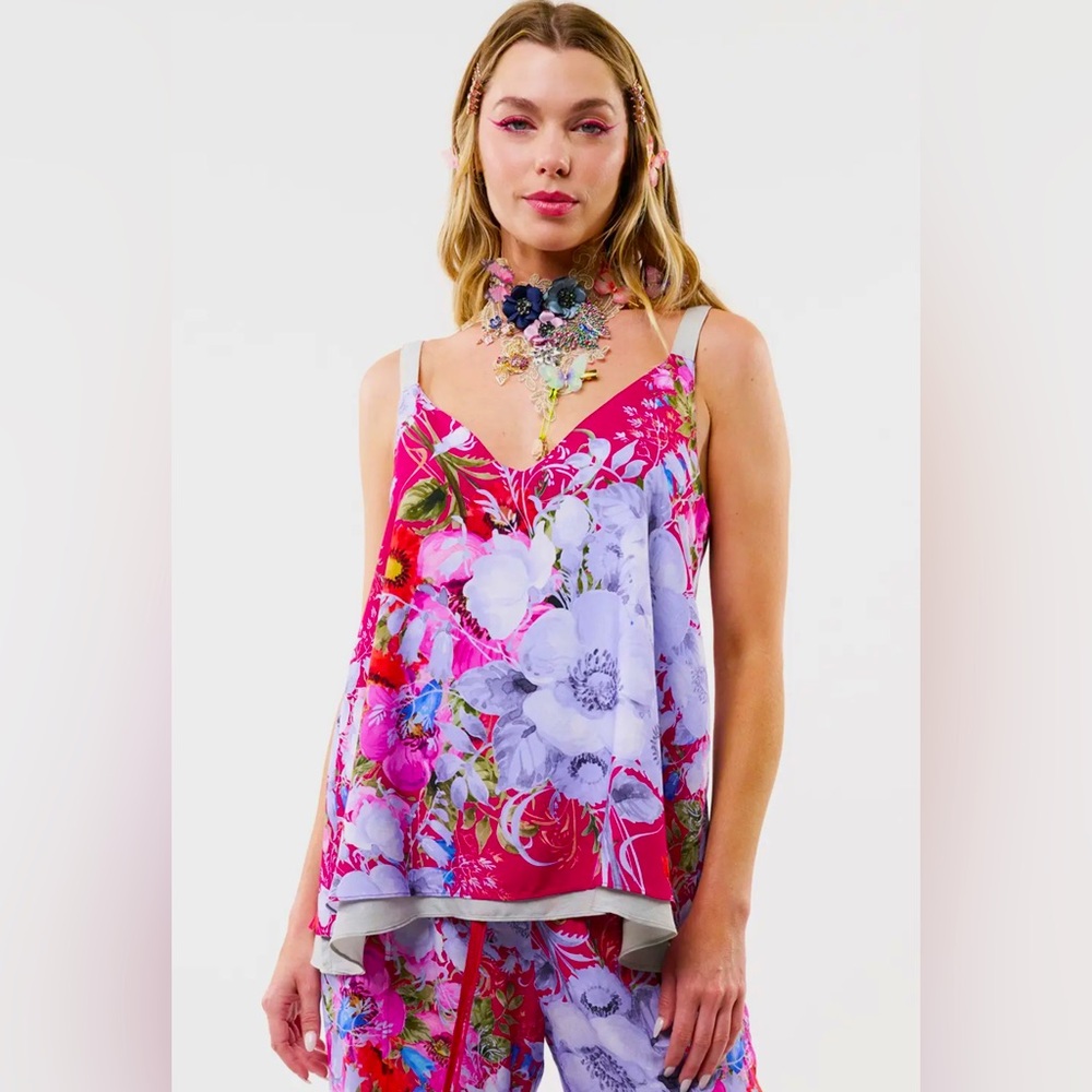 SALE - Aratta Flowy Reversible Starletta Cami w embellished straps NWT